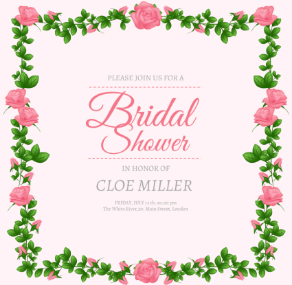 The rose bride gift will invite the poster vector