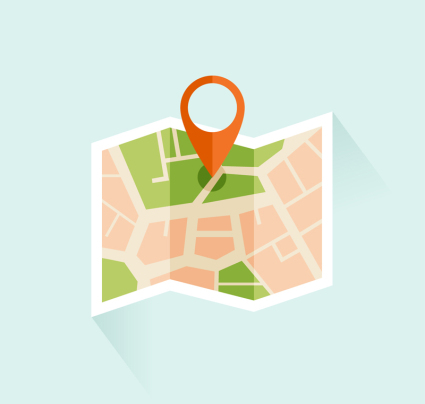 Three folding maps and markers Vectors
