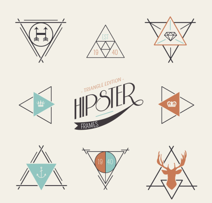 8 fashion triangle border vector