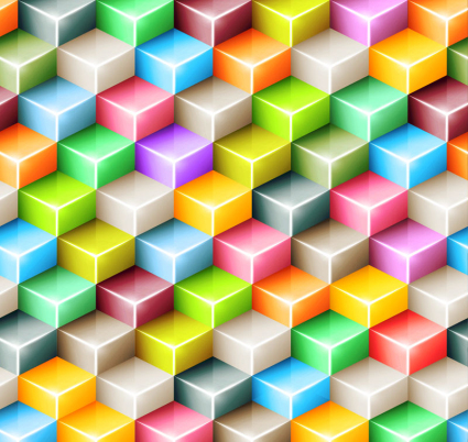 Anaglyph background vector steps box