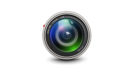 Exquisite camera lens design vector