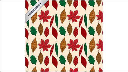 Colorful autumn leaves seamless background vector material