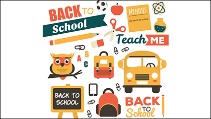 21 of the school season campus element vector material