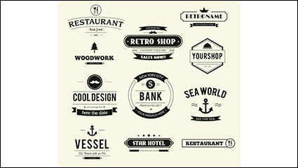 11 models and practical shop tag vector material