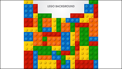 Creative Lego background vector material