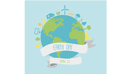 Earth Day greeting cards vector material Creative