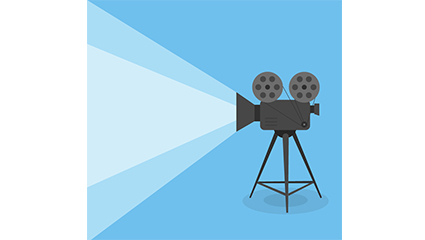 Cartoon movie projector design vector material