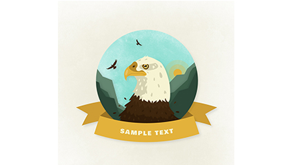 Creative bald sea eagle