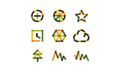 9 Creative spell color icon vector material