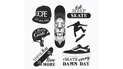 Seven creative slide element vector material