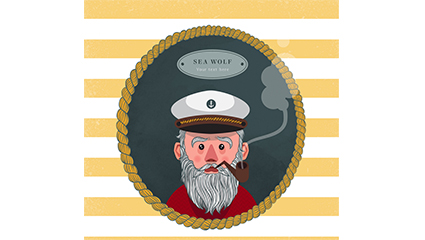 Captain vector material cartoon paintings