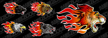 cool head animal vector material