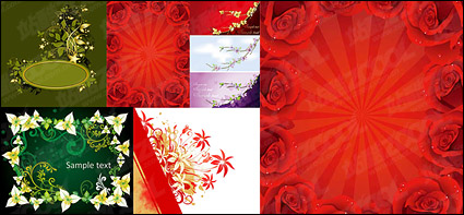 fashion exquisite flower pattern vector material