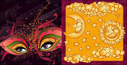 lovely pattern vector material