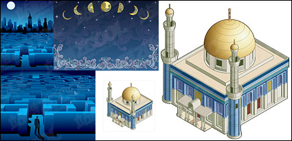 night or vector construction material