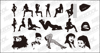 Go Media production trend vector material Set13-sexy girl