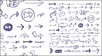 Graffiti arrows directed vector material