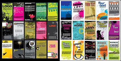 The trend of the card design elements vector material