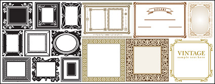 Variety of practical materials lace borders vector