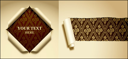 Torn paper background pattern vector material