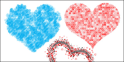 3 special heart-shaped vector material-2