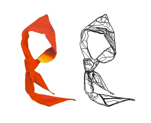 Young Pioneers logo - a red scarf Vector material