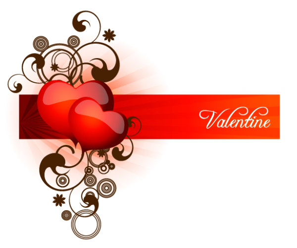 Heart-shaped pattern vector material