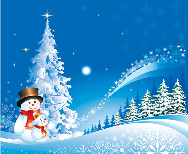 Christmas Snowman Snow Vector material