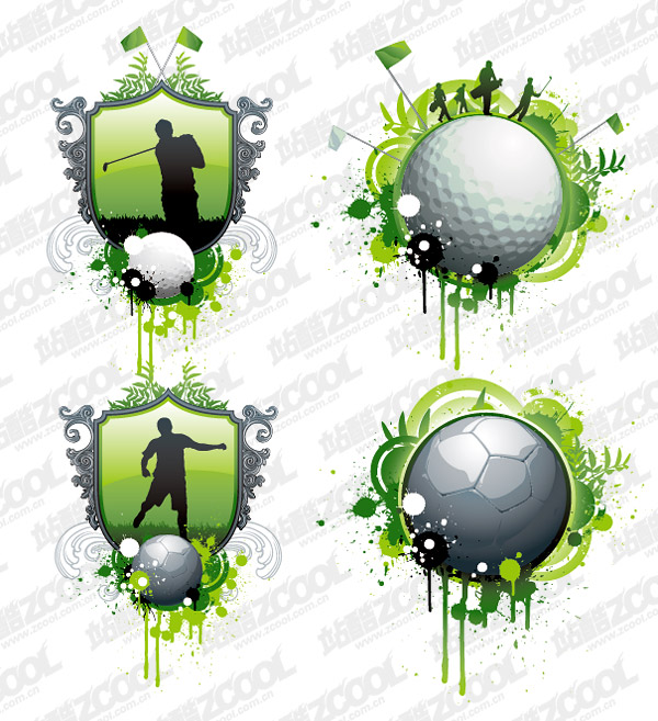 Golf and football vector 
