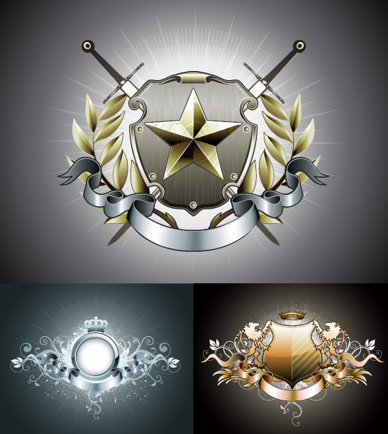 European emblem graphics vector material