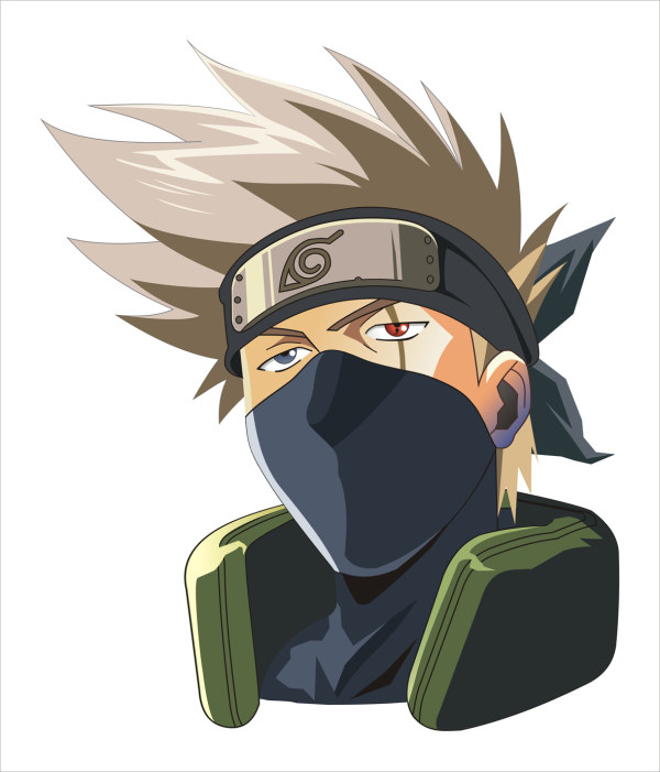 Vector flag wood Kakashi picture