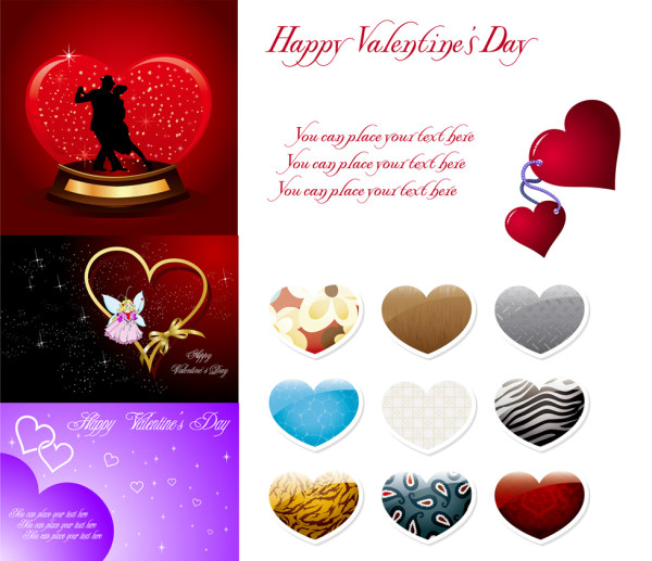 By 2010, valentine's day vector of material
