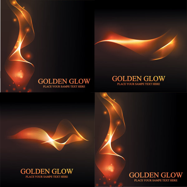 Blazing golden light Vector