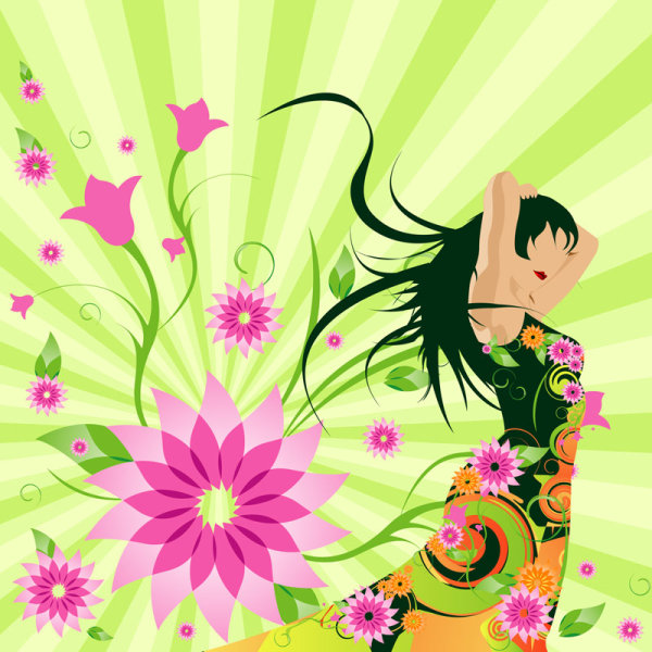 Flower girl - Vector