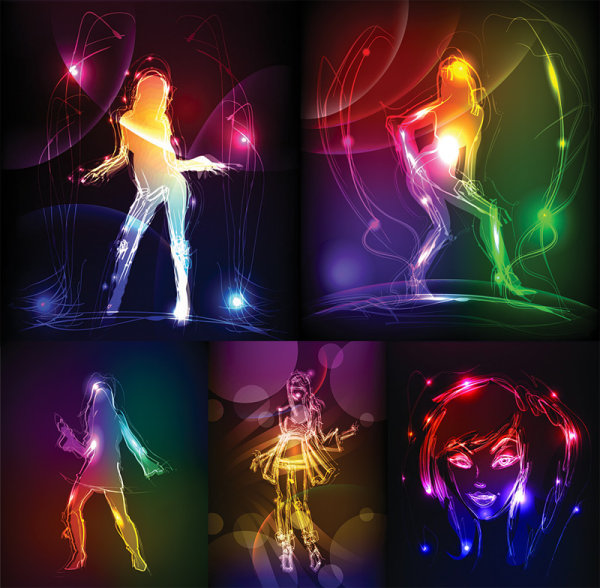 Gerber  graffiti effect women Vector