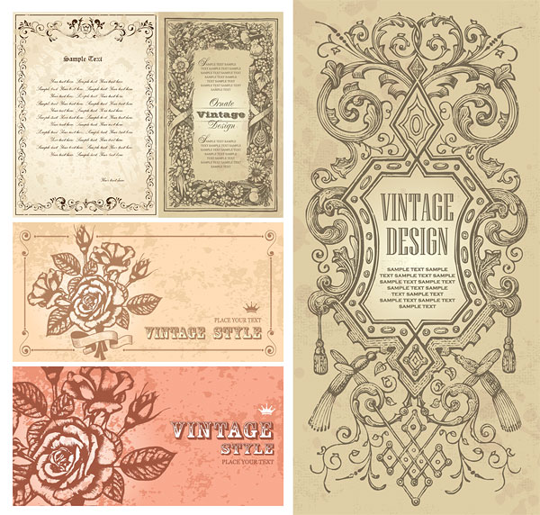 Classic lace flower pattern vector