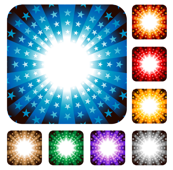 Colorful vector radiation pattern