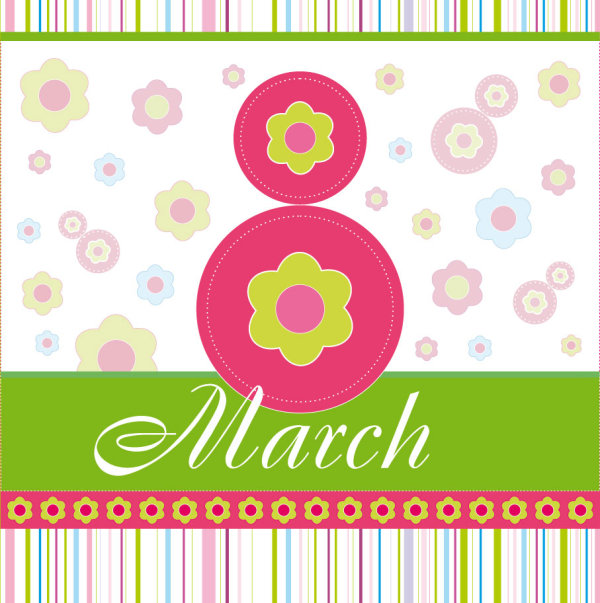 Women's Day theme vector material -4