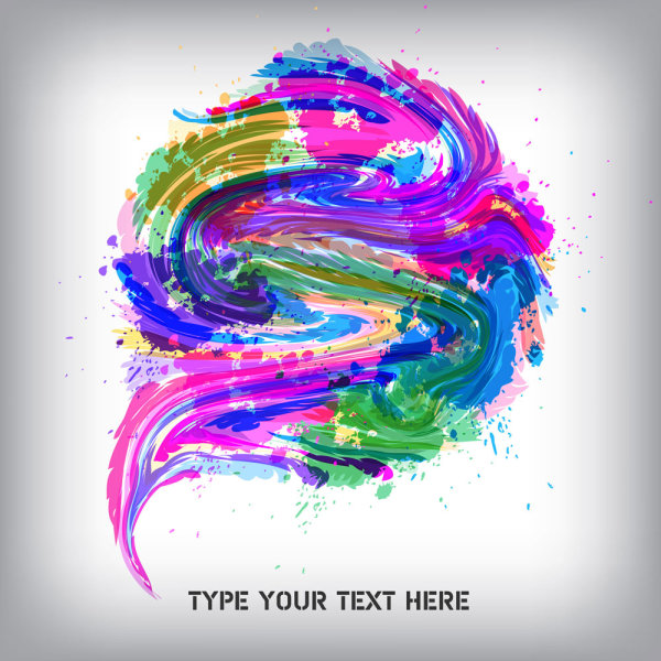 Behind the paint pigment pattern 01 - Vector