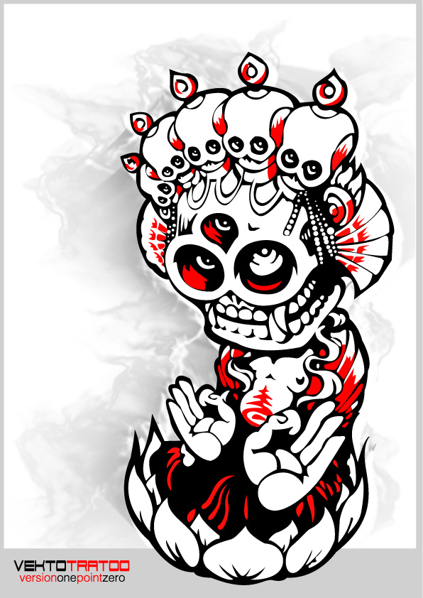 Hindu deities - vector