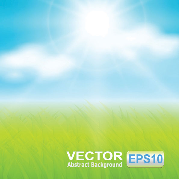 Grass sky vector material