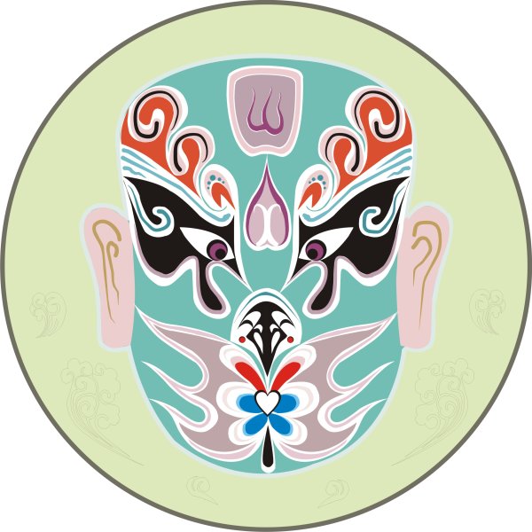 Chinese traditional mask vector