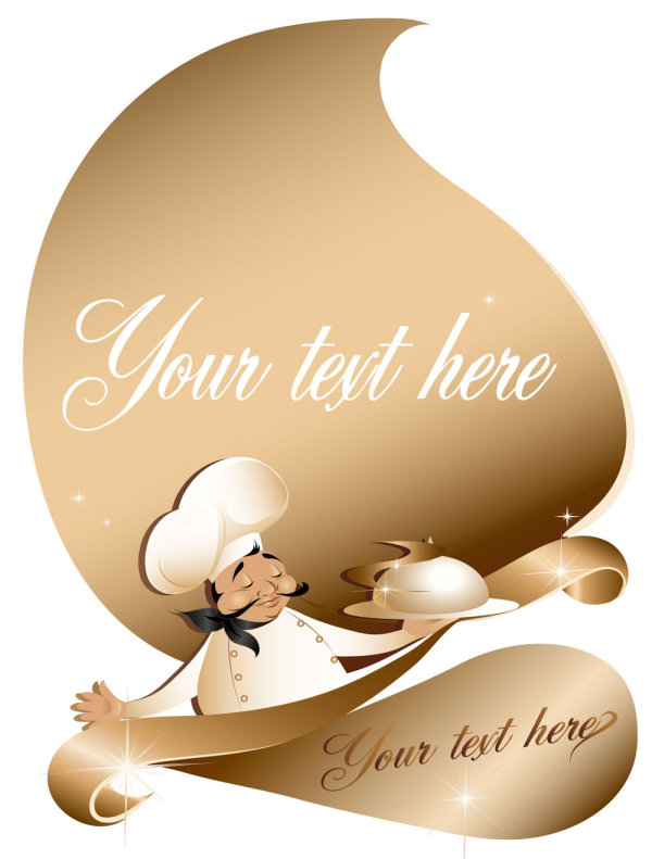 Cartoon chef and attendant image 01 - vector