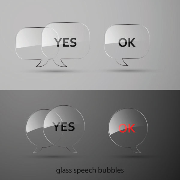 Glass texture button vector material