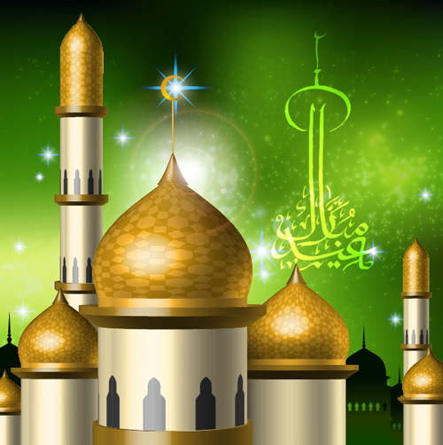 Islamic-style castle vector -3