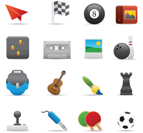 Exquisite cartoon icon 01 - vector