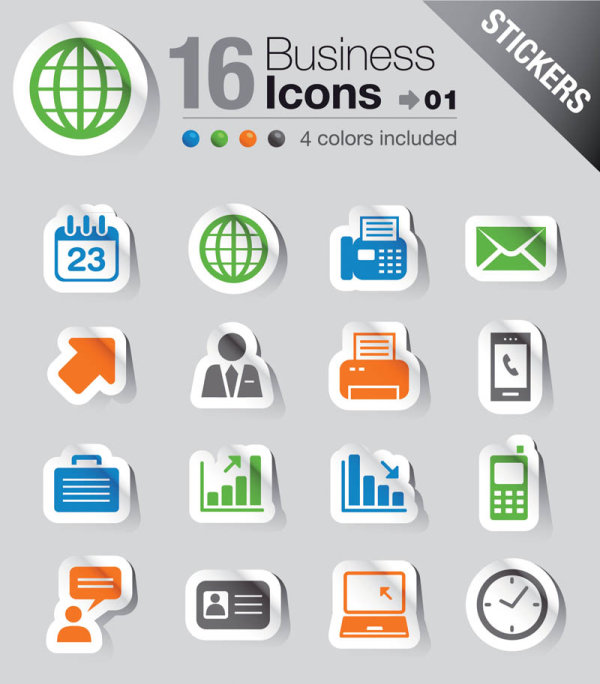 Simple and practical icons 01 - vector