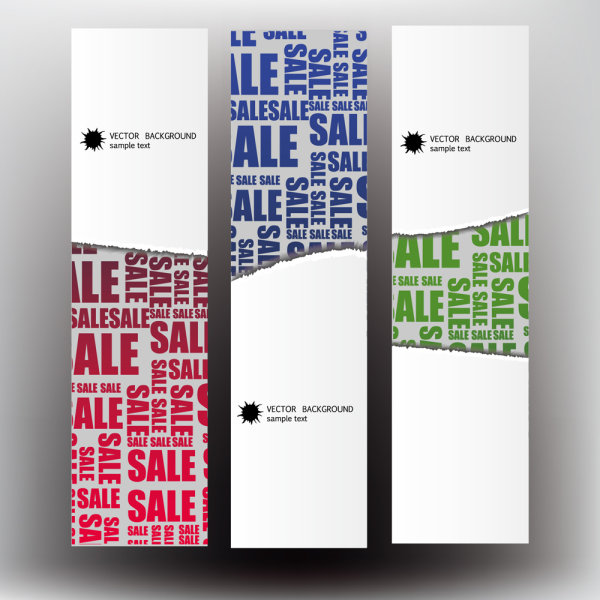 Beautiful long card 02 - vector material