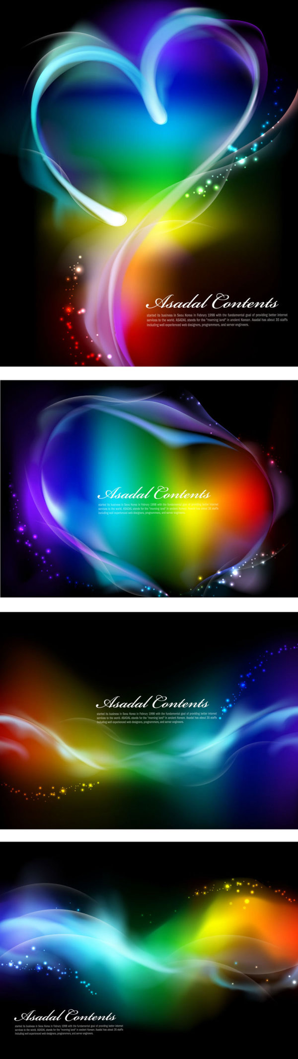 Colorful smoke effects - vector material