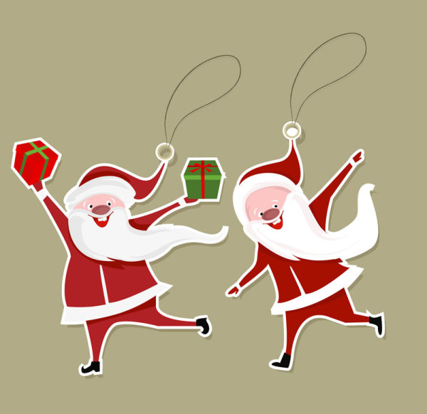 Cartoon Santa Claus tab 02 - vector material